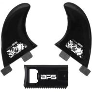 Visit the BPS Store BPS Black Side Bite Fins (2) Glass Flex Surf Fin Set (FCS GL Style) Black with Free Wax Comb