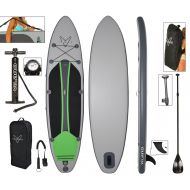 BPS Vilano Voyager 11 Inflatable SUP Stand Up Paddle Board Package, 6 Thick