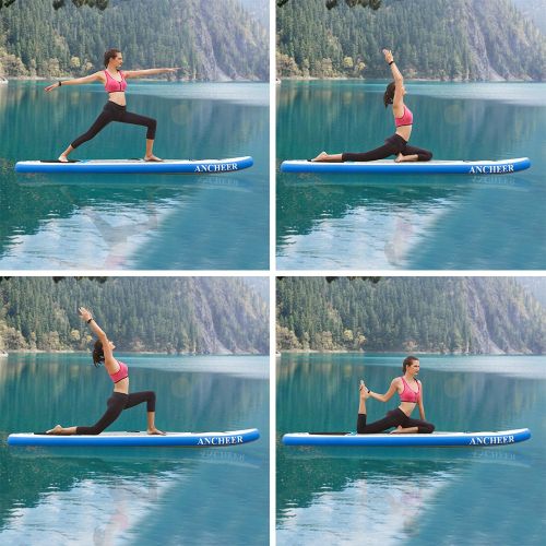  BPS ANCHEER Inflatable Stand Up Paddle Board 10, iSUP Package w/Adjustable Paddle, Pump and Backpack