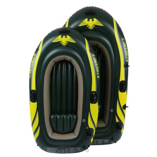  BQT Aufblasbare Kajak-Kajaken Dinghy Angel-Set, 2-4 Person Boots-Set mit 2 Oars Inflator Dinghy Pumpe Maximales Gewicht 300kg Wassersportboote, Polymermaterial