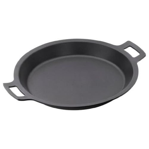  BRA Efficient Paella-Pfanne, Aluminiumguss mit Antihaftbeschichtung Teflon Platinum Plus, Silikongriffe 40 cm Schwarz