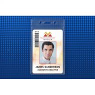 BRADY PEOPLE ID Clear Vinyl Vertical Badge Holder with Fold-Over Flap (2.63 x 3.7