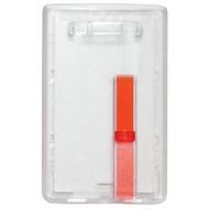 BRADY PEOPLE ID Frosted Rigid Plastic Vertical Card Dispenser with Red Extractor Slide (2.28 x 3.6