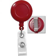 BRADY PEOPLE ID Round Badge ID Reel with Strap & Side Clip (Red, 25-Pack)