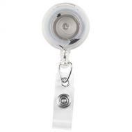 BRADY PEOPLE ID Round Badge ID Reel with Strap & Swivel Clip (Translucent Clear, 25-Pack)