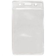 BRADY PEOPLE ID Clear Vinyl Vertical Badge Holder with Clear Color Bar (3.75 x 2.63