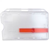 BRADY PEOPLE ID Frosted Rigid Plastic Horizontal 1-Card Dispenser with Red Extractor Slide (3.72 x 2.46