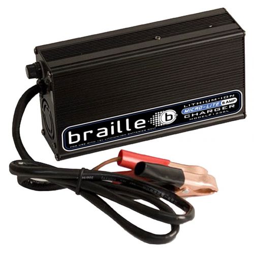  BRAILLE AUTO BATTERY 6 amp 12V Lithium Battery Charger PN 1236L