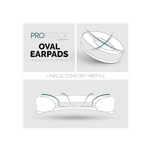  Brainwavz ProStock Perforated ATH M50X Upgraded Earpads, Improves Comfort & Style Without Changing Sound - Custom Crafted Ear Pad Design for ATH-M50X M50BTX M20X M30X M40X Headphones