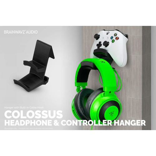  [아마존베스트]The Colossus - Gamepad Controller & Headphone Hanger Holder - Designed for Xbox ONE, PS4, PS3, Dualshock, Switch, PC, Steelseries, Steam & More by Brainwavz (Black)