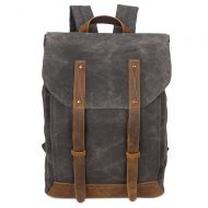 BRASS+TACKS+Leathercraft BRASS TACKS Leathercraft Mens Waxed Canvas Backpack Casual 15.6laptop Bookbag