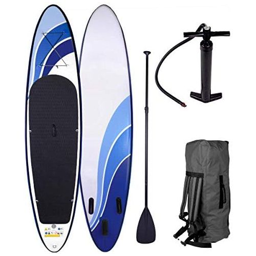  BRAST SUP Board Stand up Paddle Paddling Surfboard 3 Modelle 300-365cm aufblasbar Alu-Paddel Hochdruck-Pumpe Rucksack Kick-Pad bis 150KG gewebtes Drop Stitch