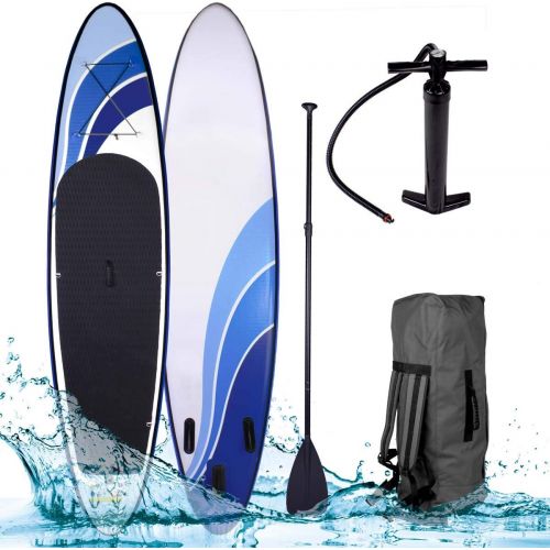  BRAST SUP Board Stand up Paddle Paddling Surfboard 3 Modelle 300-365cm aufblasbar Alu-Paddel Hochdruck-Pumpe Rucksack Kick-Pad bis 150KG gewebtes Drop Stitch
