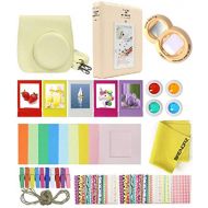 BRENDAZ Accessories Kit Bundle for Fujifilm Instax Mini 9 Instant Film Camera | Includes Leather Camera Case + Photo Album + Frames + Close-Up Selfie Lenses + More (Yellow)