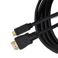 BRENDAZ Micro-HDMI (Type D) to HDMI High-Speed HDTV Cable with Ethernet Compatible with Panasonic Lumix DMC-G7, Lumix DC-S5, DMC-G85 Mirrorless, Lumix DMC-FZ300 Camera (3-Feet)