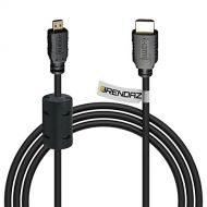 BRENDAZ Micro-HDMI (Type D) to HDMI (Type A) High-Speed HDTV Cable with Ethernet Compatible with GOPRO Hero Series Action Cameras, HERO5, HERO6, HERO7, Apeman and Sony Action Camer