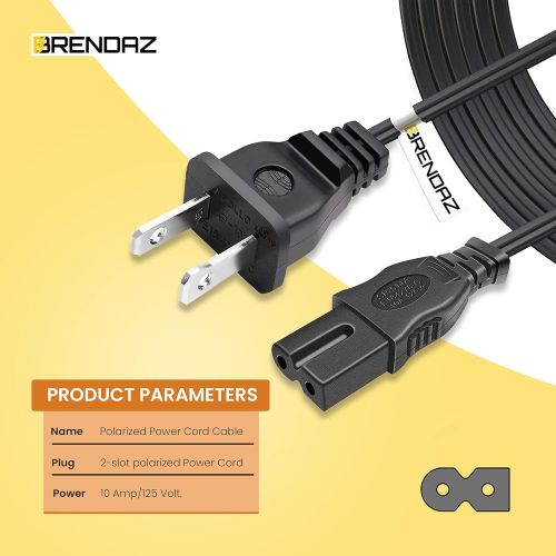  [아마존베스트]BRENDAZ - AC Polarized Power Cord for Bose SoundTouch 520 Home Theater System, SA-5 Amplifier, Companion 3, 5 Multimedia Speaker System, CineMate 15 Home Theater Speaker System (15