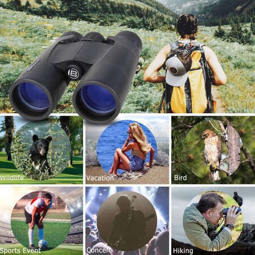  BRESSER 8x42 Binoculars for Adults, Compact Waterproof Binoculars with Low Light Night Vision- HD Professional Binoculars for Bird Watching Hunting Traveling Sports Events