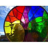 /BRGlassWorks Rainbow Stained Glass Tree Of Life Suncatcher Art MUST SEE