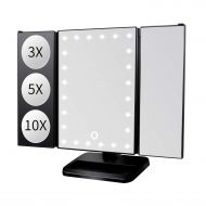 BRIAN & DANY Makeup Mirror with 24 LED Lights, Oversize 15 Vanity Mirror with 10X/5X/3X...
