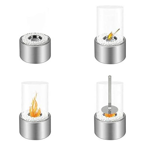  BRIAN & DANY Ventless Tabletop Portable Fire Bowl Pot Bio Ethanol Fireplace
