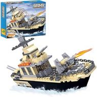 BRICK STORY Military Coast Guard Battleship Building Toy Navy Warship Boat Building Blocks Amy Toys Model Ship for Kids Boys Aged 6-12 (231 pcs)