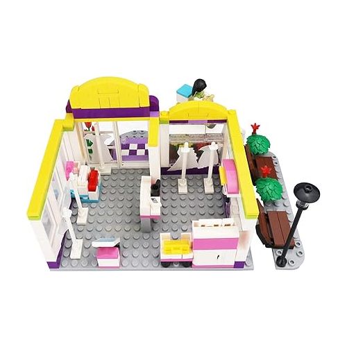  BRICK STORY Girls Friends Fashion Clothing Store Building Sets 263 PCS Shop House Building Kit Creative Shopping Role Play Building Toys Christmas Birthday Gift for Kids Aged 6-12