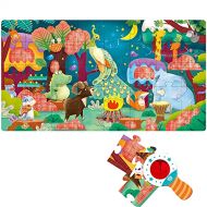 BRICK STORY Floor Puzzles for Kids Ages 4 8 Giant Floor Puzzles Big Pieces Animal Puzzles 40 PCS Creative Perspective Spy Jumbo Floor Puzzles Learning Educational Toys for Boys and Girls (Fore
