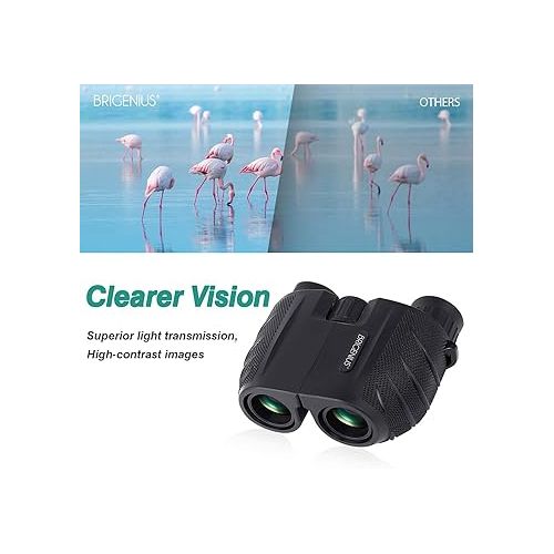  Compact Binoculars, High Powered Binoculars for Adults with Low Light Night Vision, Easy Focus Binoculars Clear for Bird Watching, Outdoor Sports Games and Concerts