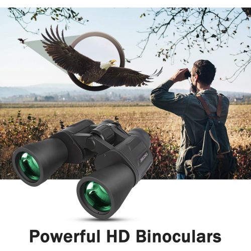  [아마존베스트]BRIGENIUS 10 x 50 Binoculars for Adults, Powerful Binoculars for Bird Watching, Multi-Coated Optics Durable Full-Size Clear Binocular for Travel Sightseeing Hunting Outdoor Sports