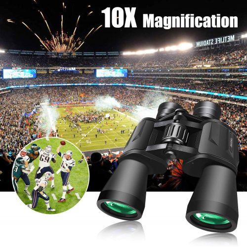  [아마존베스트]BRIGENIUS 10 x 50 Binoculars for Adults, Powerful Binoculars for Bird Watching, Multi-Coated Optics Durable Full-Size Clear Binocular for Travel Sightseeing Hunting Outdoor Sports