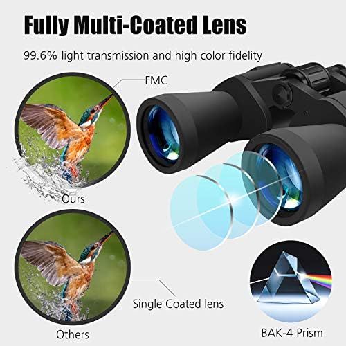  [아마존베스트]BRIGENIUS Binoculars, Magnification For Football, Safari, Bird Watching, Hunting, Climbing, Waterproof, Fully Coated Lens, With Carry Bag, Strap, Cleaning Cloth