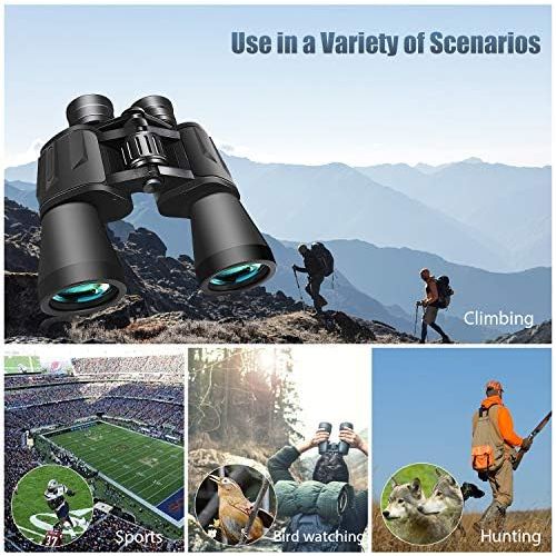  [아마존베스트]BRIGENIUS Binoculars, Magnification For Football, Safari, Bird Watching, Hunting, Climbing, Waterproof, Fully Coated Lens, With Carry Bag, Strap, Cleaning Cloth