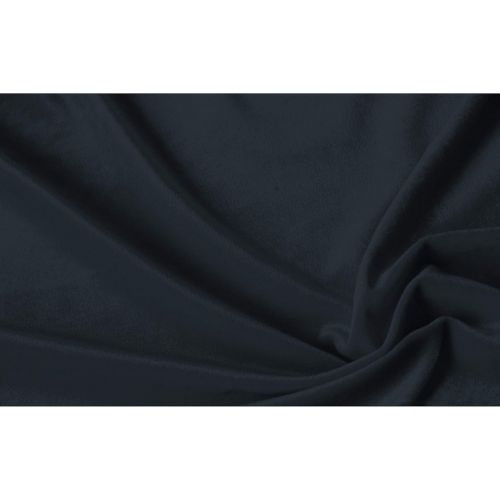  BRIGHTLINEN Vintage 100% Velvet 50 by 132 inches Thick Blackout Elegant Ring Top Eyelet Velvet Curtains Navy Blue