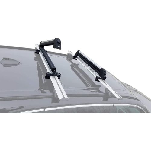  [아마존베스트]BRIGHTLINES Universal Ski Snowboard Racks Carriers 2pcs Mount on Vehicle top Cross Bars (Up to 4 Skis or 2 Snowboards)