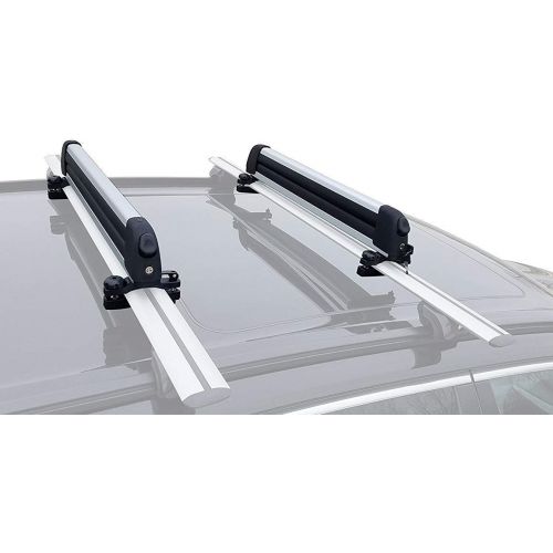  [아마존베스트]BRIGHTLINES Universal Ski Snowboard Racks Carriers 2pcs Mount on Vehicle top Cross Bars (Up to 4 Skis or 2 Snowboards)