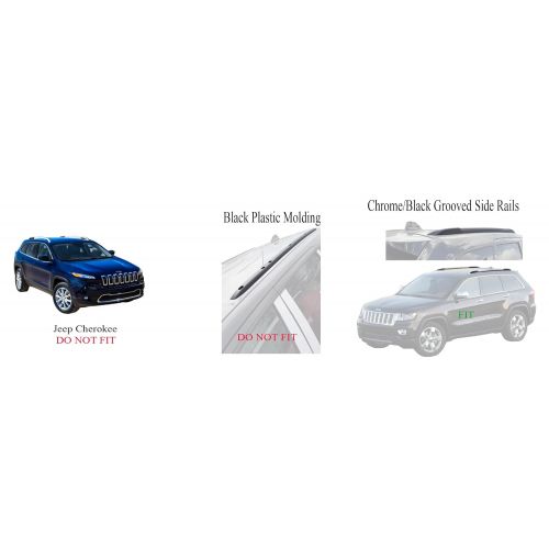  BRIGHTLINES 2011-2019 Jeep Grand Cherokee Crossbars Roof Racks Luggage Racks