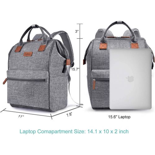  [아마존베스트]BRINCH Laptop Backpack 15.6 Inch Wide Open Computer Backpack Laptop Bag College Rucksack Water Resistant Business Travel Backpack Multipurpose Casual Daypack with USB Charging Port