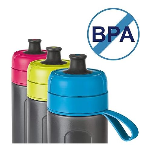  BRITA Active Water Filter Bottle, reduces chlorine and organic impurities, BPA free, Lime, 600 ml