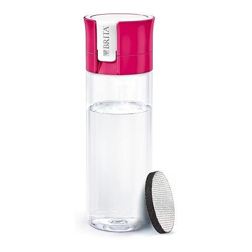  BRITA Fill and Go Vital Water Filter Bottle, Pink, Pack of 1