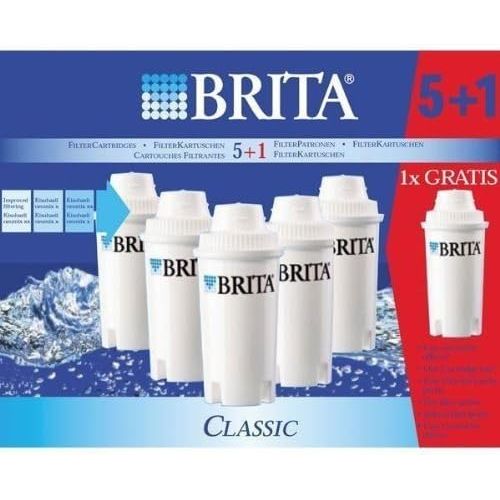  Brita 101931 Pack of 5 Classic Cartridges and 1 Free