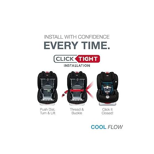  Britax Marathon ClickTight Convertible Car Seat, Cool Flow, Teal