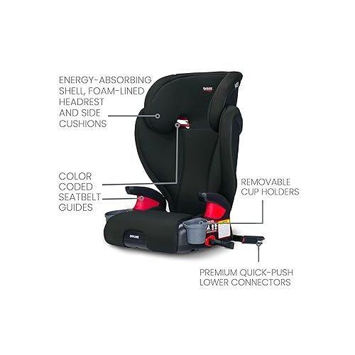  Britax Skyline 2-Stage Belt-Positioning Booster Car Seat, Dusk - Highback and Backless Seat