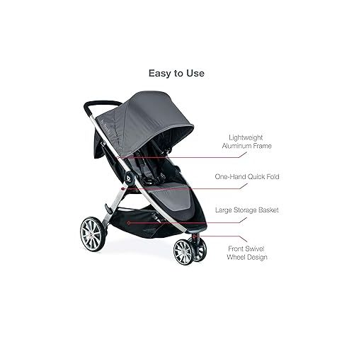  Britax B-Lively & B-Safe Gen2 Flexfit Travel System, Fog SafeWash , 2 Piece Set