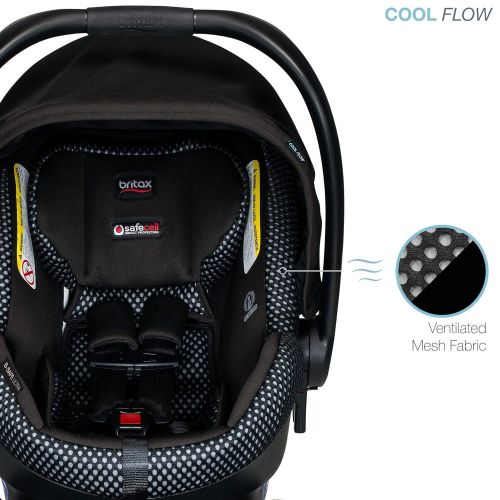  Britax B-Safe Ultra Infant Car Seat - 4 to 35 Pounds - Rear Facing - 2 Layer Impact Protection, Cool Flow Ventilated Fabric, Grey