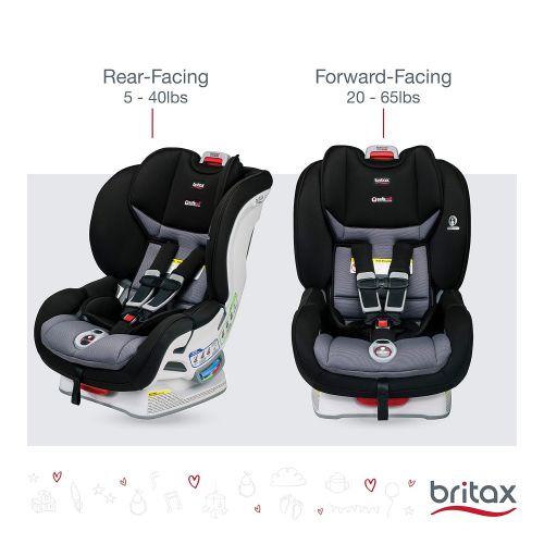  BRITAX Britax Marathon ClickTight Convertible Car Seat - 1 Layer Impact Protection - Rear & Forward Facing - 5 to 65 pounds, Ashton