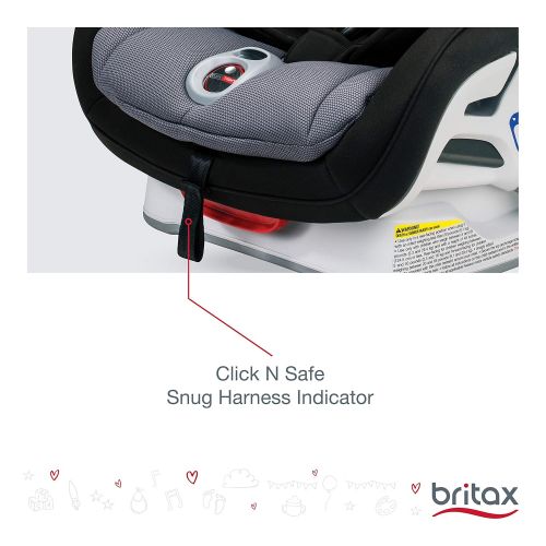  BRITAX Britax Marathon ClickTight Convertible Car Seat - 1 Layer Impact Protection - Rear & Forward Facing - 5 to 65 pounds, Ashton