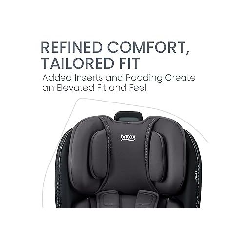  Britax Poplar S Convertible Car Seat, 2-in-1 Car Seat with Slim 17-Inch Design, ClickTight Technology, Stone Onyx