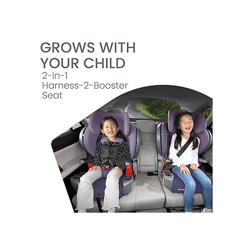  Britax Grow with You ClickTight Plus Harness-2-Booster Car Seat, 2-in-1 High Back Booster, SafeWash Cover, Purple Ombre