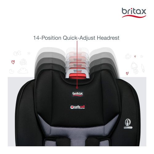  [아마존베스트]BRITAX Britax Marathon ClickTight Anti-Rebound Bar Convertible Car Seat - 1 Layer Impact Protection - Rear &...